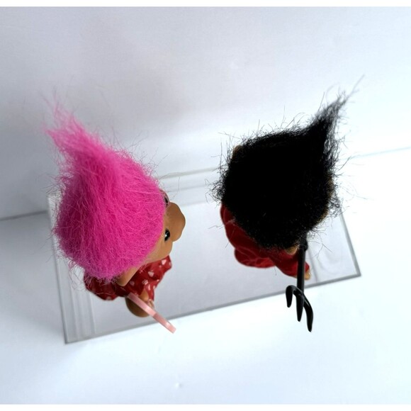 Vtg 90s Russ Troll Dolls Lot Valentine's Day I LOVE YOUR HUGS & CUTE LI'L DEVIL - Picture 5 of 8